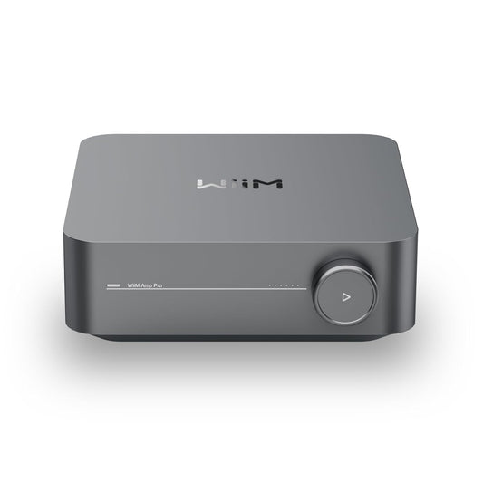 WiiM Amp Pro: Multiroom streamingversterker | Compatibel met Chromecast, Alexa | HDMI, Spraakbesturing | Stream vanaf Spotify, Amazon Music, Tidal en meer - Donkergrijs