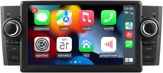EU Stock Android 13 7-inch Car Radio for Fiat Grande Punto Linea 2007-2012, 4-Core 2GB & 32GB Memory, Supports Wireless Carplay/Android Car, Steering Control, WLAN/4G, AM/FM - QUORE