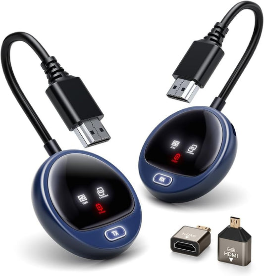 Draadloze HDMI 4K, HDMI Draadloze Zender en Ontvanger Met LED-Scherm, 2,4/5G Radiooverdracht, 50M Draadloos Voor Streaming Video Audio Bestanden Van Laptop, PC, Box Naar HDTV, Projector, Monitor