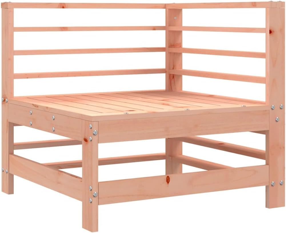 Hoeklounge – Hoekbank – Loungeset – Tuinbank – Buitenbank – Massief Douglas Hout – Weerbestendig Met Grijze Oxford Kussens