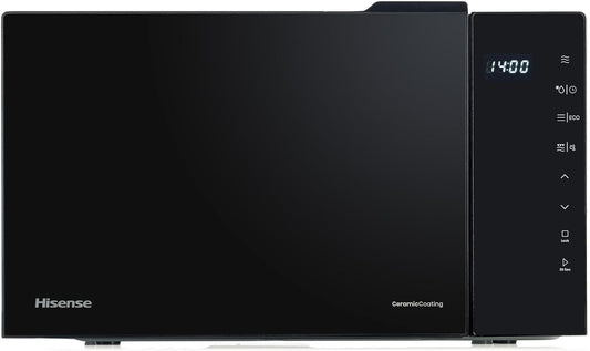 Hisense H23MOBS5HG4 Microwave Oven with Grill, 1000 W, 23 L Capacity, Combination Grill Mode, 10 Levels, Defrost Function, Easy Cleaning, Timer 60 Minutes, Black - QUORE