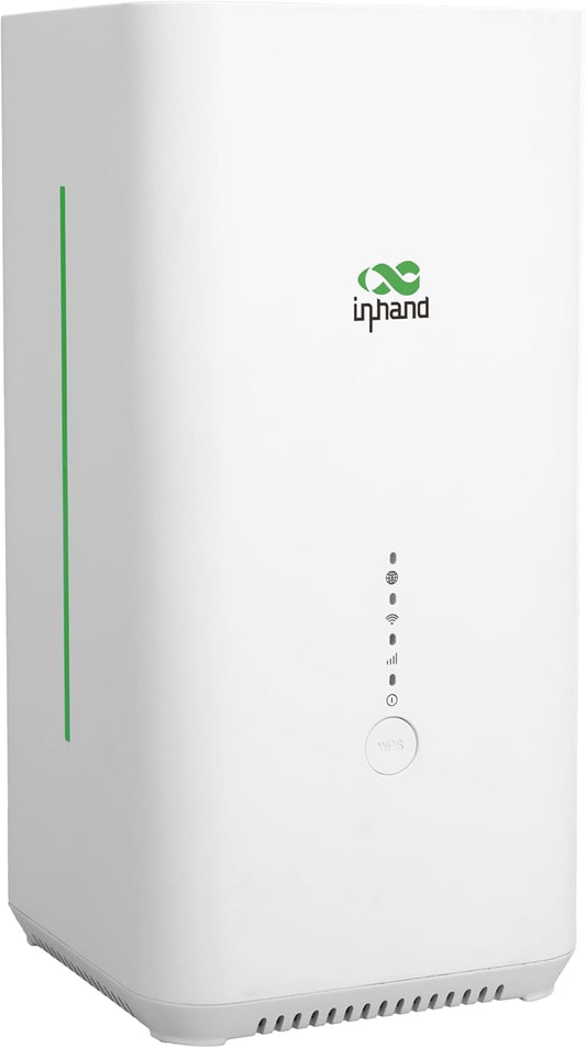 InHand Networks CPE 5G Router AX3000 Wi-Fi 6,5G SA/NSA: MAX.DL 3,4 Gbit/s, ingebouwde 8 antenne, 2 x 2 MIMO, VPN router, automatische foutomschakeling, firewall 3L, app/beheerde cloud, Qualcomm CPU