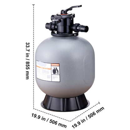 Zandfilter Voor Zwembaden – Zwembadfilter – Filterpomp – Zwembadreiniging – Waterzuivering – 55 Gallon Per Minuut – Weerbestendig Kunststof - QUORE