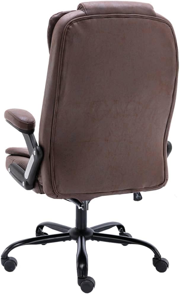 Ergonomische Bureaustoel – Kantoorstoel – Werkstoel – Draaistoel – Bureaustoel Kunstleer – Hoge Rugleuning – In Hoogte Verstelbaar – Nylon Wielen – Maximaal Comfort