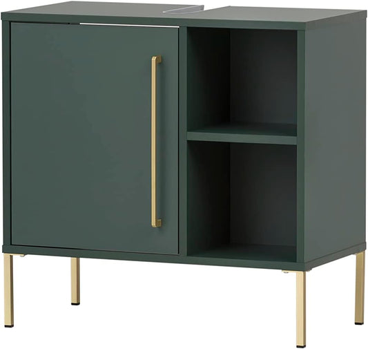 Schildmeyer Kent Wastafelonderkast 151133, bosgroen/goud, 65,3 x 33,1 x 63,3 cm
