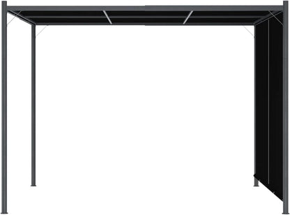 Garden Pergola with Retractable Roof 3x3m Anthracite, Garden Pergola, Pergola Garden Plant, Outdoor Pergola - QUORE