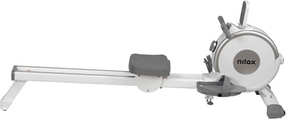Nilox Rowing Machine XR1, inklapbaar roeitoestel voor thuis met 3 kg zwaar magnetisch vliegwiel, weerstand in 16 standen, tablethouder, stil en compact