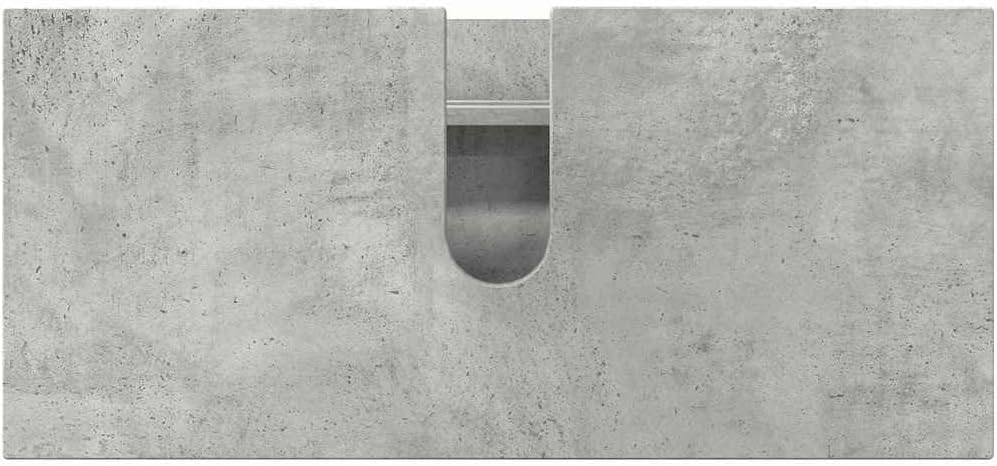 vidaXL Badkamermeubelset met lade 2 pcs Betongrijs 76,5 x 35 x 64 cm, - QUORE