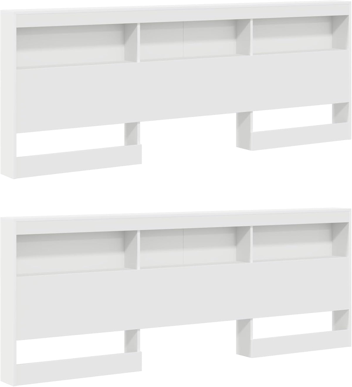 Gecheer Storage Headboard with Memory Headboard White 200cm Wood Material Headboard for Box Spring Bed Bedroom Hotel Design - QUORE