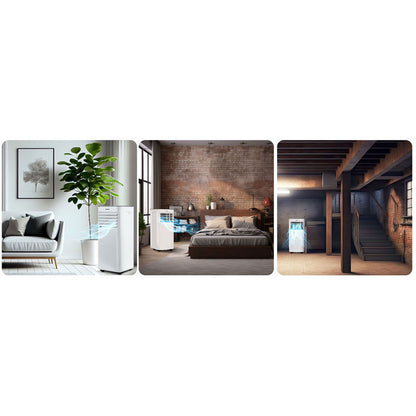Mobiele Airconditioner – Draagbare Airco – Klimaatregelaar – Luchtontvochtiger – Ventilator – 9000 BTU – Wi-Fi Bedienbaar – Stil & Energiezuinig