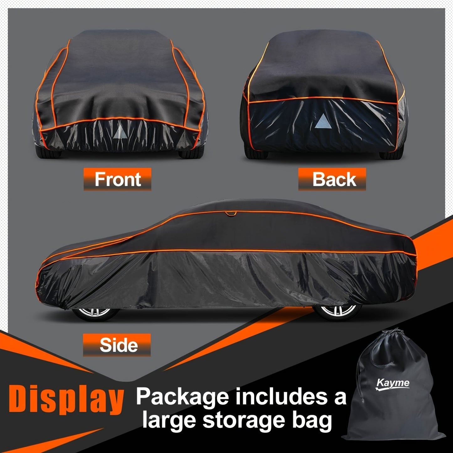 Hagelbestendige Autohoes – Auto Afdekhoes – Hagelbescherming – Garagehoes – Auto Cover – 420x170 cm – 5 mm EVA Schuim – Reflecterende Veiligheidsdelen