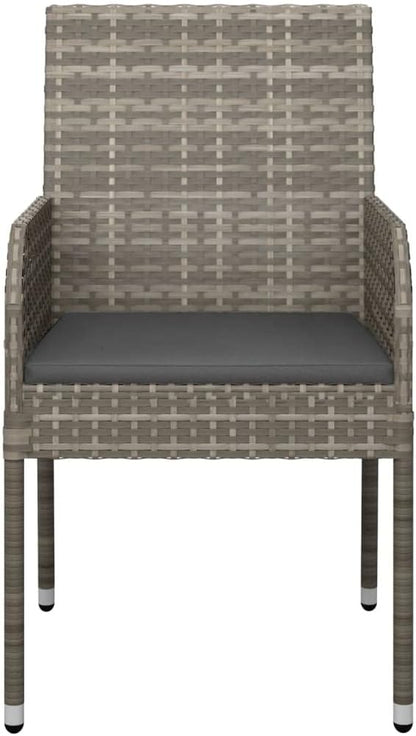 2 stuks synthetische rotan tuinstoelen voor buiten, robuuste meubels, stabiele structuur van gepoedercoat staal, comfortabel en duurzaam, 2 stuks - QUORE