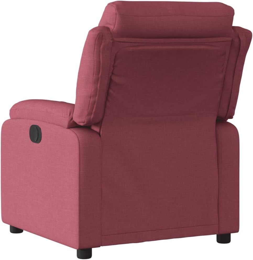vidaXL Armchair adjustable fabric wine red, recliner chair, recliner chair, armchair, armchair, lazy chair, tv chair, stand chair, recliner chair - QUORE
