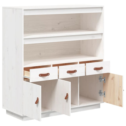 Hoge Houten Kast – Smalle Opbergkast – Hoge Kast – Opbergmeubel – Houten Kasten – Wit – Ruimtebesparend Hoog Model – Solide Hout Met Witte Afwerking