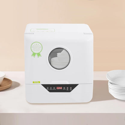 Mini-vaatwasser – Tafelmodel Vaatwasser – Compacte Afwasmachine – Kleine Vaatwasser – Elektrische Mini Vaatwasser – 4 Wasprogramma’s – 800W Vermogen – LED Display – IPX1 Waterdicht