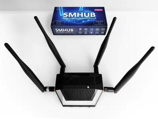 LINEOPS SMHUB Pro Multiprotocol hub, Zigbee 3.0, thread, wifi 6 en Bluetooth naar Ethernet en USB, werkt met Zigbee2MQTT, Home Assistant, Matter & HomeKit (SMHUB Pro)