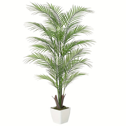 Kunstmatige Areca Palm – Nep Palmboom – Faux Areca Plant – Kunstplant Met Pot – Vloerplant 155 cm – Levensecht Design – Onderhoudsvriendelijk