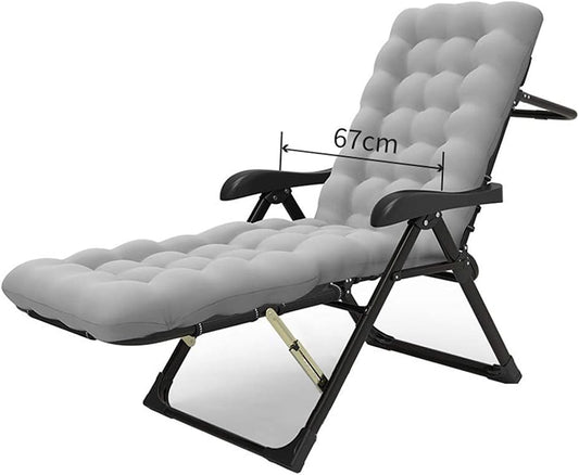 Deck Chair, Sun Lounger, Foldable Zero Gravity Chairs, Armchair, Garden Outdoor Patio Deck Chairs, Beach Chairs, Super Width 67cm (Color : 15) - QUORE