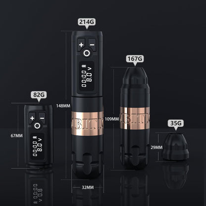 Ambition Soldier Tattoo Kit Compleet Rotary Tattoo Machine Set met Dubbele 2400mAh Batterij en 40 Glory Naaldpatronen in Gemengde Maten voor Professionele Artiesten