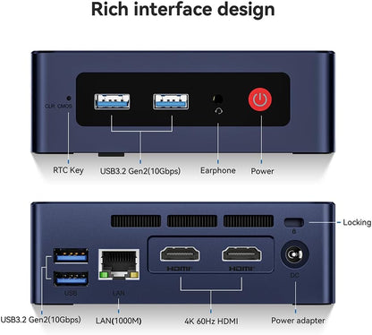 Mini PC – Mini Desktop Computer – Compacte PC – Kleine Computer – Mini Computer – Intel Alder Lake-N95 Processor – 4K Dual HDMI Display