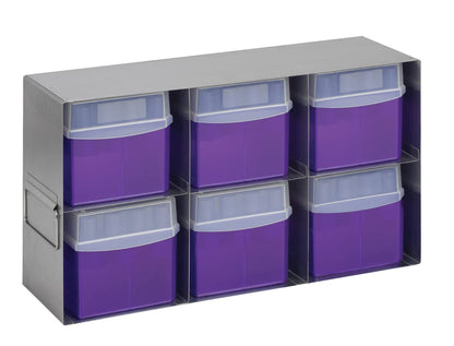 Heathrow Scientific HD28622 roestvrij stalen rek voor vrieskasten, indeling 2 x 3, 459 mm lengte x 159 mm breedte x 271 mm hoogte