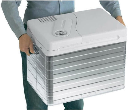 Mobicool MQ40A AC/DC - draagbare elektrische aluminium koelbox, 39 liter, 12 V en 230 V voor auto, vrachtwagen, boot, camper en stopcontact, aluminium behuizing
