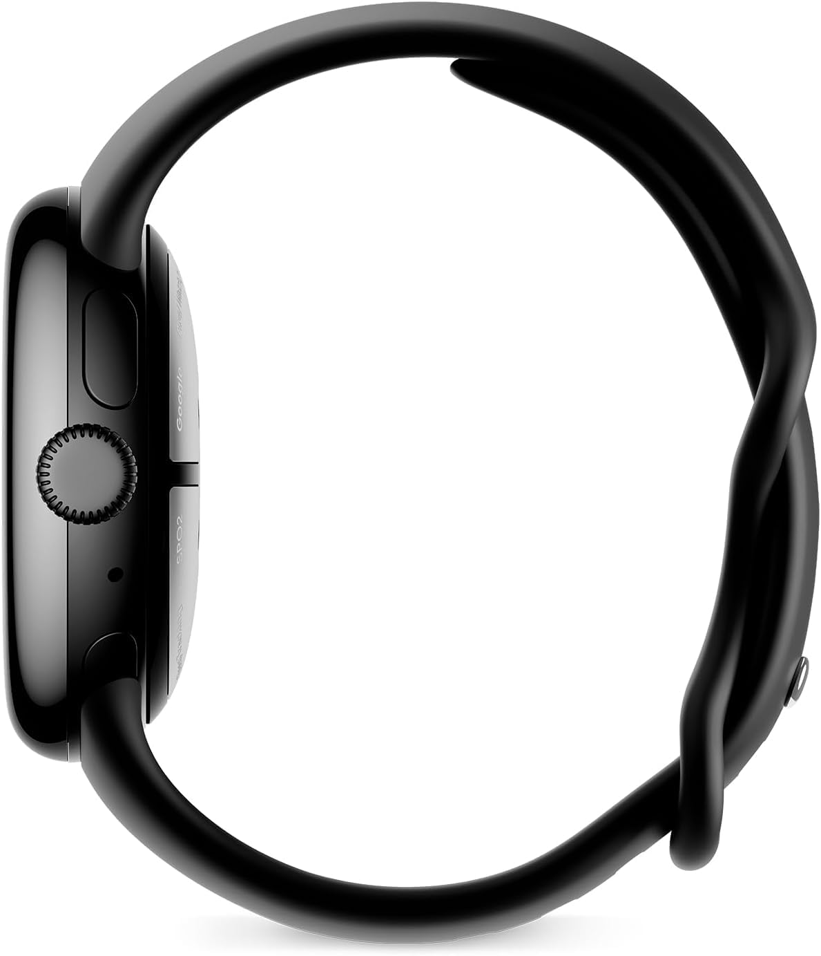 Google Pixel Watch 2 met Fitbit en Google – hartslagbewaking, stressmanagement en veiligheid, Android smartwatch, behuizing van mat aluminium, armband van obsidiaan, wifi