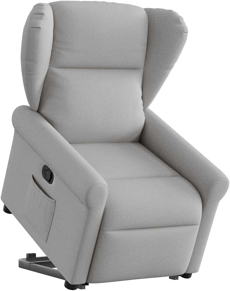 Relaxfauteuil – Relaxstoel – Sta-op Stoel – TV Stoel – Verstelbare Fauteuil – Elektrische Opsta-ondersteuning – Handmatig Verstelbare Rugleuning – Wolkengrijze Stof
