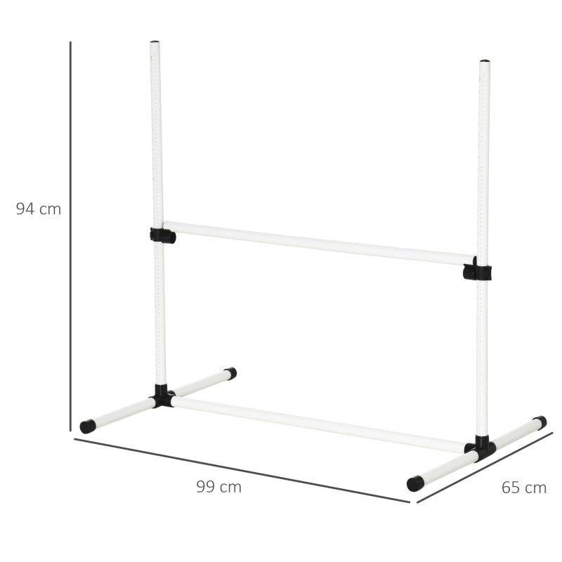 Agility Set Hond – Hondenhindernis – Training Set – Hondenparcours – Slalom Palen – Duurzaam Kunststof – 99x65x94 cm – Compleet Trainingspakket