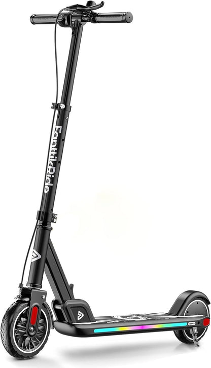 FanttikRide T9 Apex Elektrische step voor kinderen, 1,3-1,7 m, 200 W motor, led-kleurlicht, bluetooth-muziek, 12/16/20 km/u digitaal display, in hoogte verstelbaar, opvouwbaar, tot 40 minuten, zwart