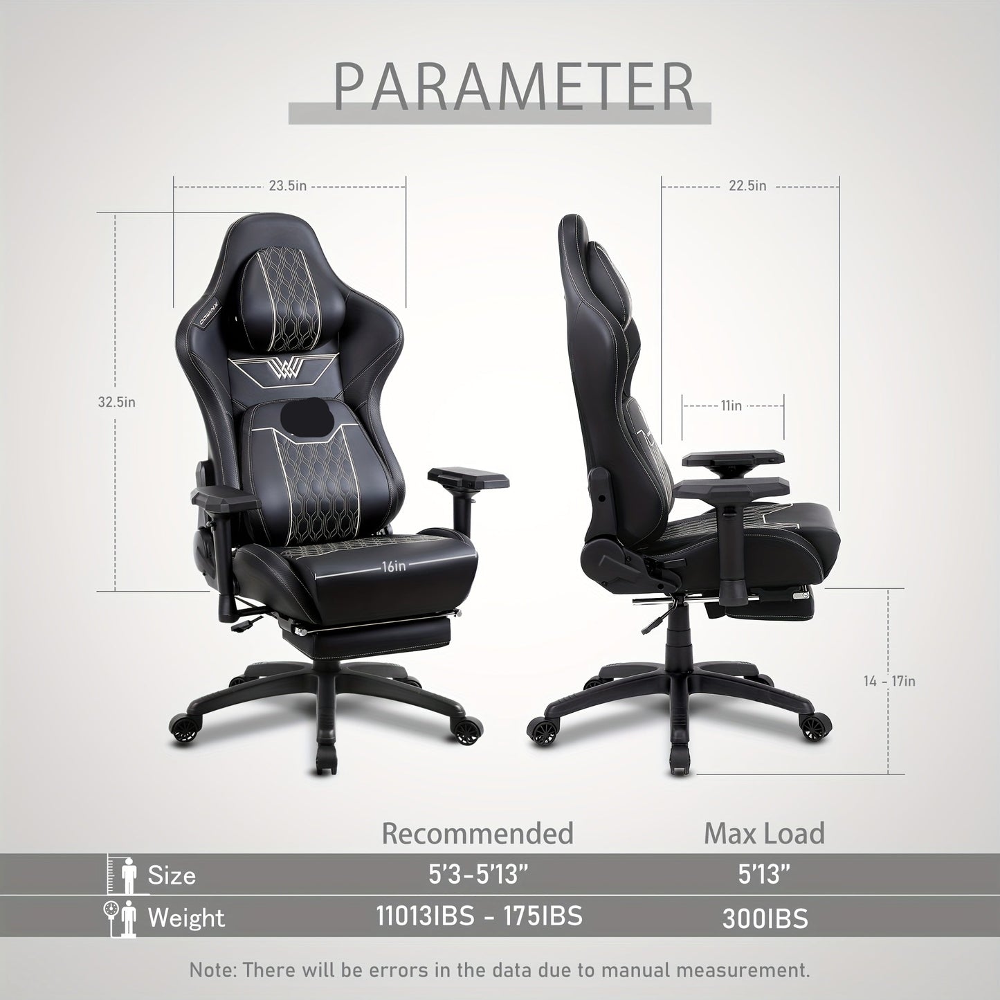 Gamingstoel – Bureaustoel – Game Stoel – Ergonomische Stoel – 4D Verstelbare Armleuningen – 180° Kantelbare Rugleuning – Luxe Voetensteun - Bruin