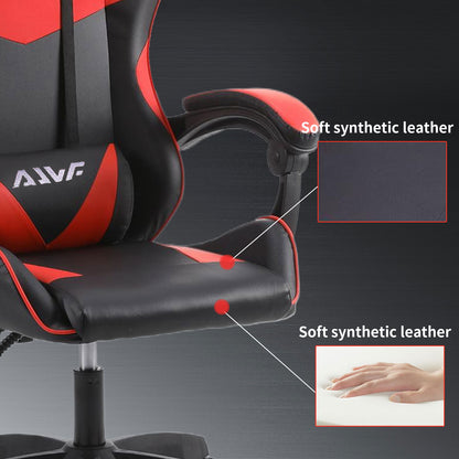 High-Back Gaming Chair PC Office Chair Computer Racing Chair PU Desk Task Chair Ergonomic Executive Swivel Rolling Chair with Lumbar Support for Back Pain Women, Men