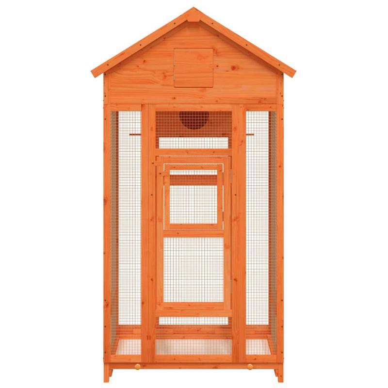 Vogelhuisje – Nestkast – Vogelkooi – Vogelverblijf – Houten Kooi – Massief Dennenhout – Ruim 91,5x53x170 cm – Duurzaam Bruin