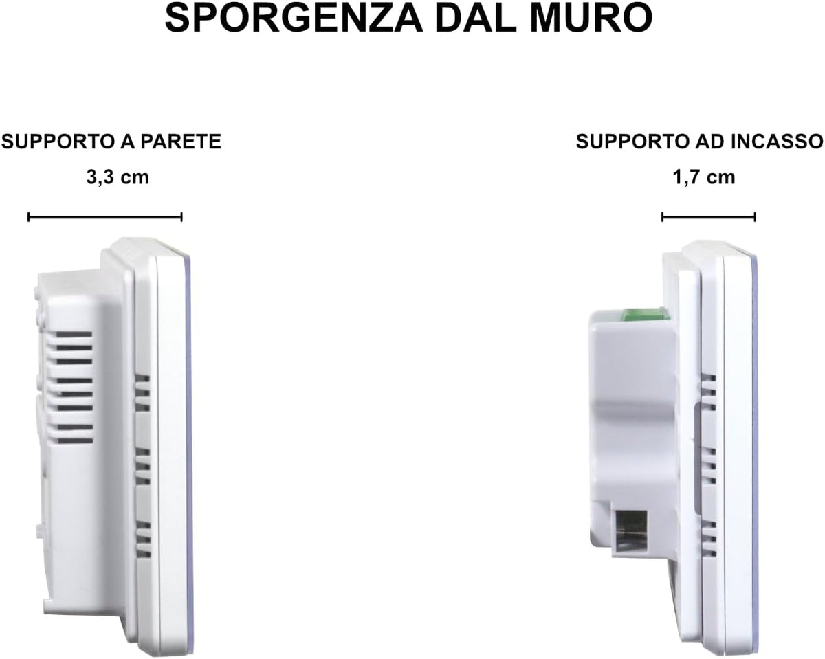 Digitale draadloze thermostaat met dual-band compatibel met Alexa - voeding 230 V - (Sneeuw PRO W)