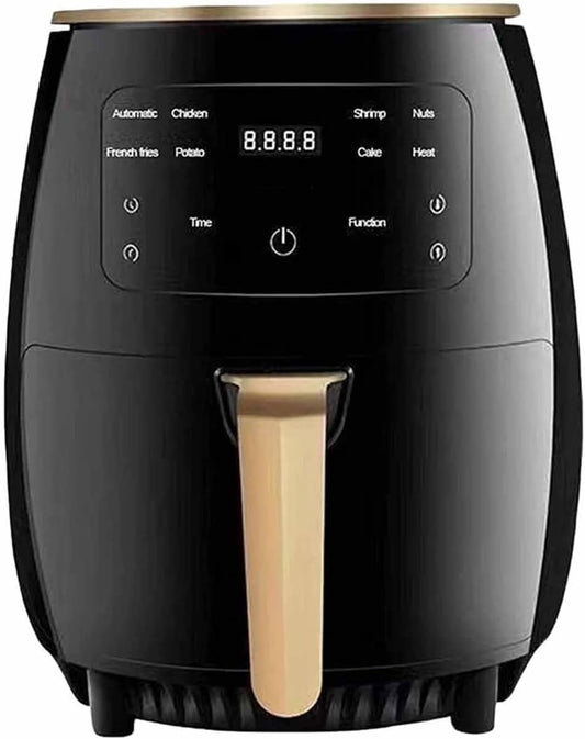 Heteluchtfriteuse - Airfryer - Hetelucht Circulatie Kooktoestel - 4,5L - 1400W - Smarttouch AirFryer - Intelligente diepeluchtfriteuse - Zwart
