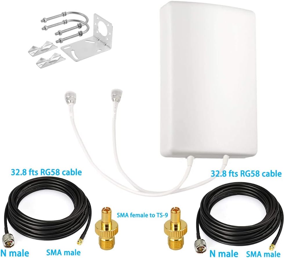 Directionele Mimo Paneelantennes WiFi 4G 2.4GHz 5.8GHz LTE 698-2700 MHz Hogere Gain 14dBi-Outdoor Externe Antennes-Routers Mobiele Antennes Compatibel voor Modems
