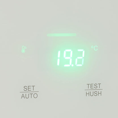 Smartwares - Luchtkwaliteitsalarm en - Sensor - Detecteert CO (Kooldioxide), Vochtigheid, Temperatuur - werkt op Netvoeding met Reservebatterij - FGA-13900