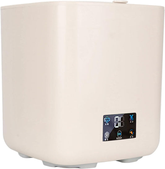 7 Litre Mini Washing Machine and Dryer with LCD Touch Screen, Small Portable Spin-Washing Machine for Underwear, Baby Clothes or Small Items (EU Plug) - QUORE