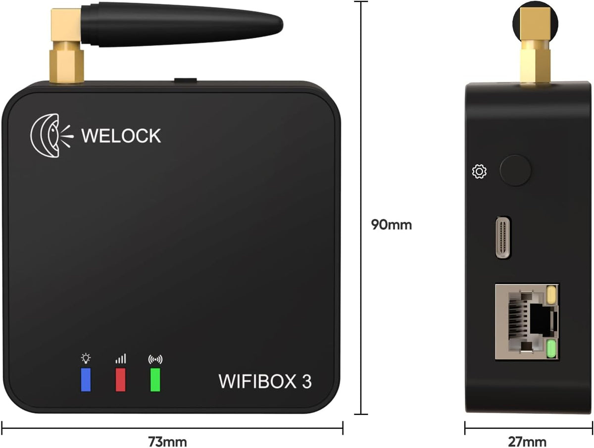 Welok Smart Wifibox3, afstandontgrendeling, verbinding met Alexa, comfortabel en intelligent, geschikt voor alle Welok elektronisch deurslot