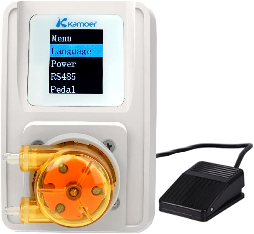 Kamoer M1-STP Intelligente peristaltische Pomp 24V Stepper Motor Verstelbare programmeerbare Lage Flow Vloeibare Doseerpomp met Controle voor Laboratorium Aquarium 0-88ml/min