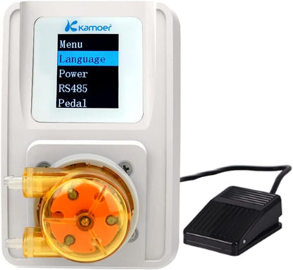 Kamoer M1-STP Intelligente peristaltische Pomp 24V Stepper Motor Verstelbare programmeerbare Lage Flow Vloeibare Doseerpomp met Controle voor Laboratorium Aquarium 0-88ml/min