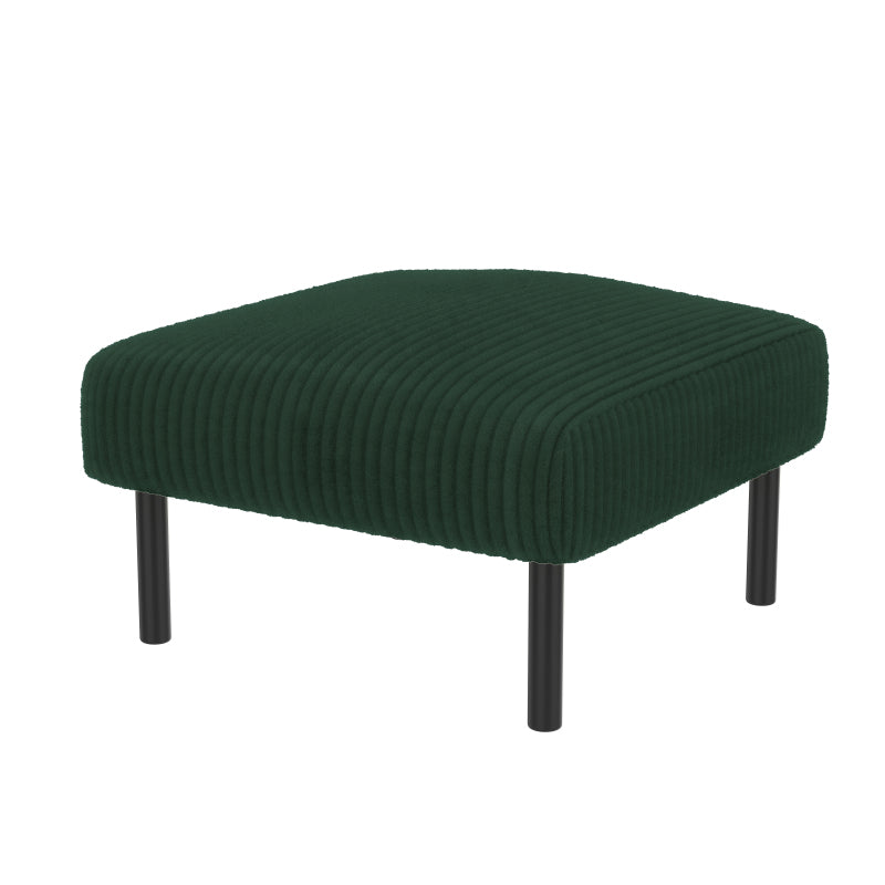 Premium Cord Fabric Stool with Metal Frame – Ultra-Soft Velour Cover for Ultimate Comfort – Versatile Use as Footrest, Stool, or Side Table – Quick & Tool-Free Assembly
