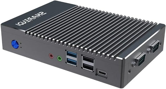 Fanless Mini PC, Micro PC AMD 6400T (1.0GHz-1.6GHzz), Mini Desktop Computer HD/VGA/BT4.0/Type-C/Wi-fi5.0, DDR3 SSD Supported, No Pre-Installed Systems (8GB 128GB) - QUORE
