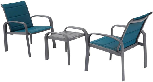 Hespéride Tuinmeubelset Duo Elyn eendenblauw & grafiet