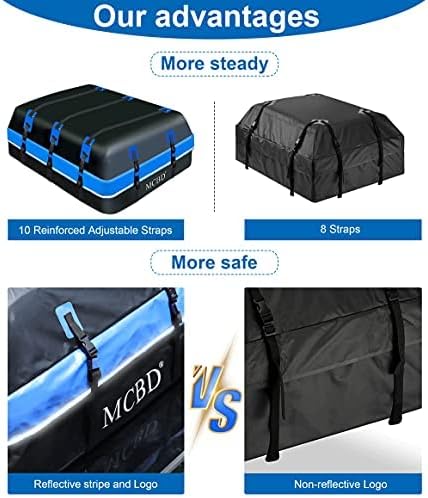 Autodaktas – Dakkoffer – Daktas – Dakbagagezak – Bagagebox – 26 Kubieke Voet Waterdicht – 10 Versterkte Riemen + 6 Deurhaken
