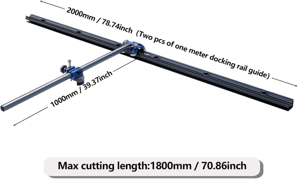 Tcut™ T-Form 2000MM Professionele handmatige tegelsnijder, Slim System tegelsnijder voor grootformaat tegels, porselein, keramiek