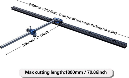 Tcut™ T-Form 2000MM Professionele handmatige tegelsnijder, Slim System tegelsnijder voor grootformaat tegels, porselein, keramiek