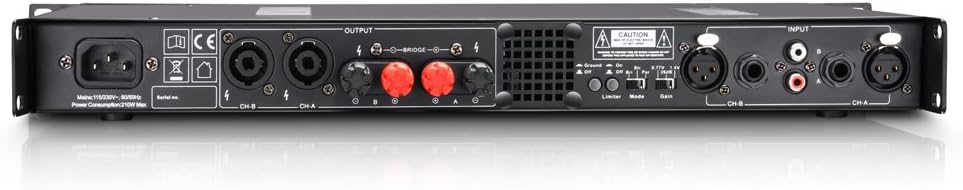 LD Systems XS 200; PA eindversterker klasse D 2 x 100 W 4 ohm, Taglia unica