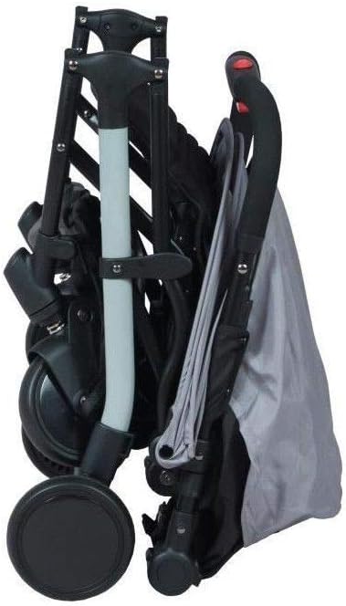 Bambisol YUKO² Compacte wandelwagen, vanaf de geboorte – 22 kg, 1 hand opvouwbaar, verstelbare beensteun, tas, zwart/grijs