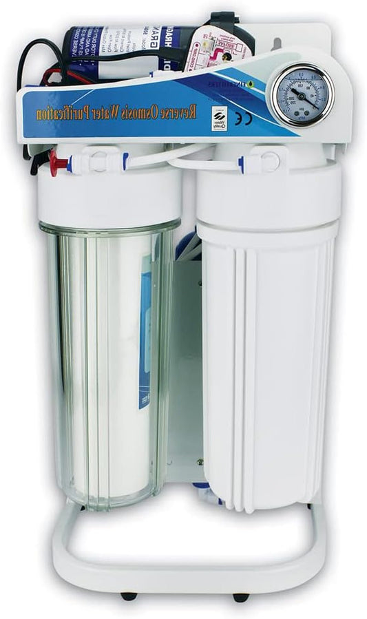 Finerfilters 4 Stage Pumped Dental RO Water Filter System with Inline TDS Meter (75GPD) - QUORE